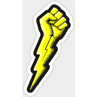 Lightning Bolt Fist Sticker — Stickers & Decals