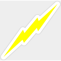 Autocollant Éclair Jaune - Design Personnalisé — Autocollants et stickers
