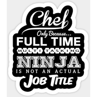 Chef Funny Sticker - Unique Kiss-Cut Design — Stickers & Decals