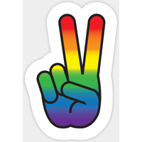 Gay Pride Peace Sign Sticker