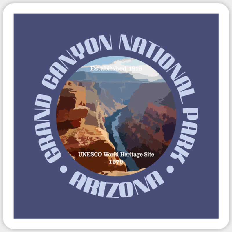 Autocollant Grand Canyon NP (rd) - Grand Canyon — Autocollants et stickers