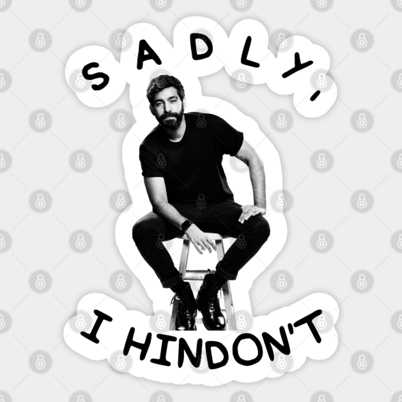 Sadly, I Hindon't - Rahul Kohli - Sticker — Stickers & Decals