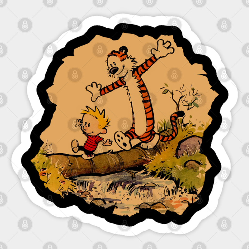 Autocollant Calvin et Hobbes - Décalcomanie en vinyle découpée — Autocollants et stickers