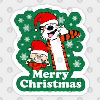 Calvin and Hobbes Christmas Sticker