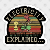 Electricity Explained Sticker — Stickers & Decals