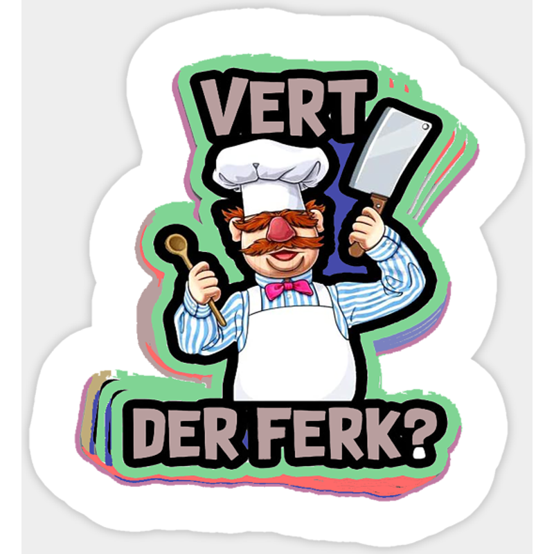 Vert Der Ferk Fulcolor Sticker — Stickers & Decals