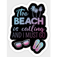 Le Plage Appelle - Autocollant de Plage