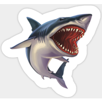 Shark - Autocollant avec design découpé