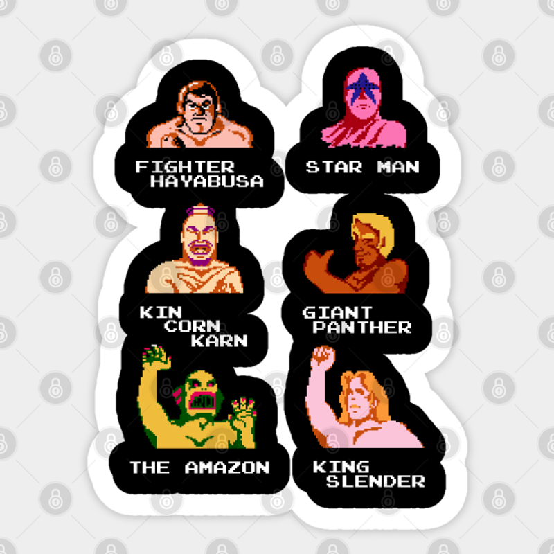 Pro Wrestling Fighters - Pro Wrestling Sticker — Stickers & Decals