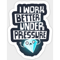 Autocollant Citation Motivante Under Pressure Diamond pour Bureau