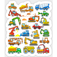Digger Excavator Kids Sticker — Stickers & Decals
