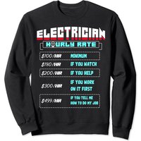 Hourly Rate Gift for Electrician Unisex Sweatshirt — Mens Hoodies
