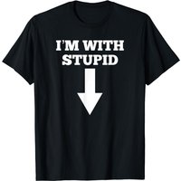 I'm With Stupid T-Shirt for Men with Arrow Design