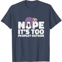 Funny Sloth Nope It's Too Peopley Outside T-Shirt for Men
