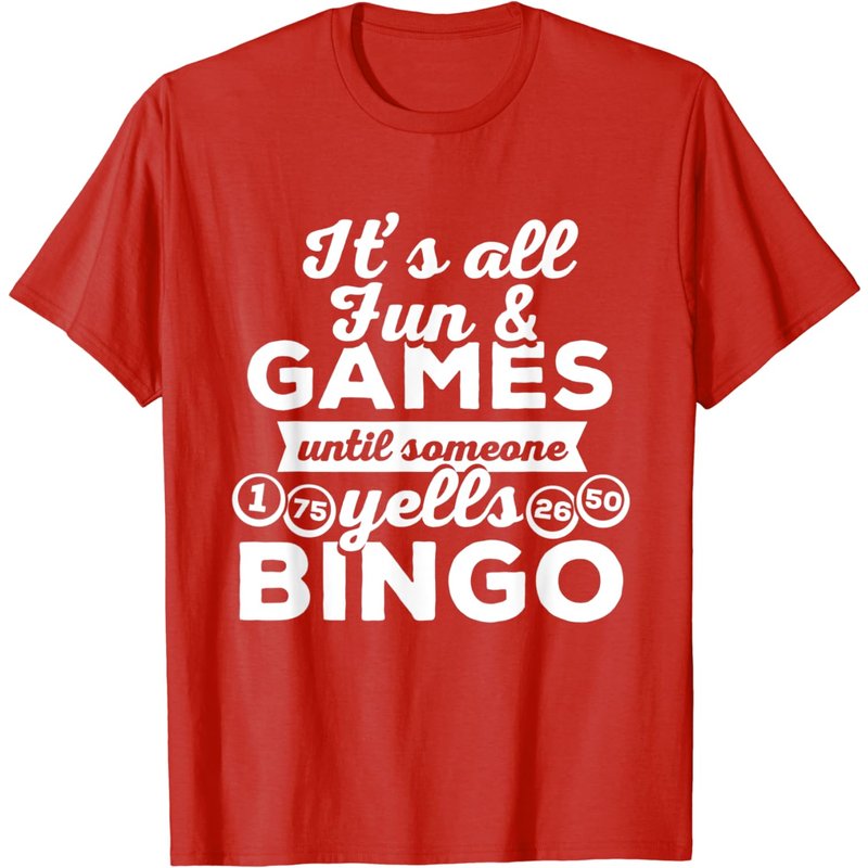Bingo Yells Funny Bingo Caller Outfit T-Shirt for Men — Mens T Shirts