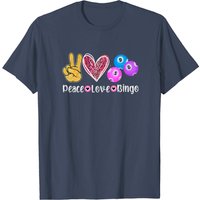 T-shirt drôle Peace Love Bingo pour hommes