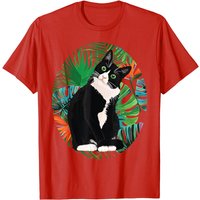 T-shirt Tuxedo Cat Tropical Gift pour hommes — T-shirts pour hommes
