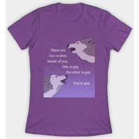 T-shirt Two Wolves of Gayness - Fierté pour hommes - Noir — T-shirts pour hommes