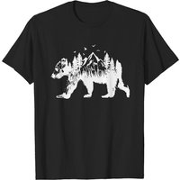 T-shirt Bear Woods pour hommes en noir — T-shirts pour hommes