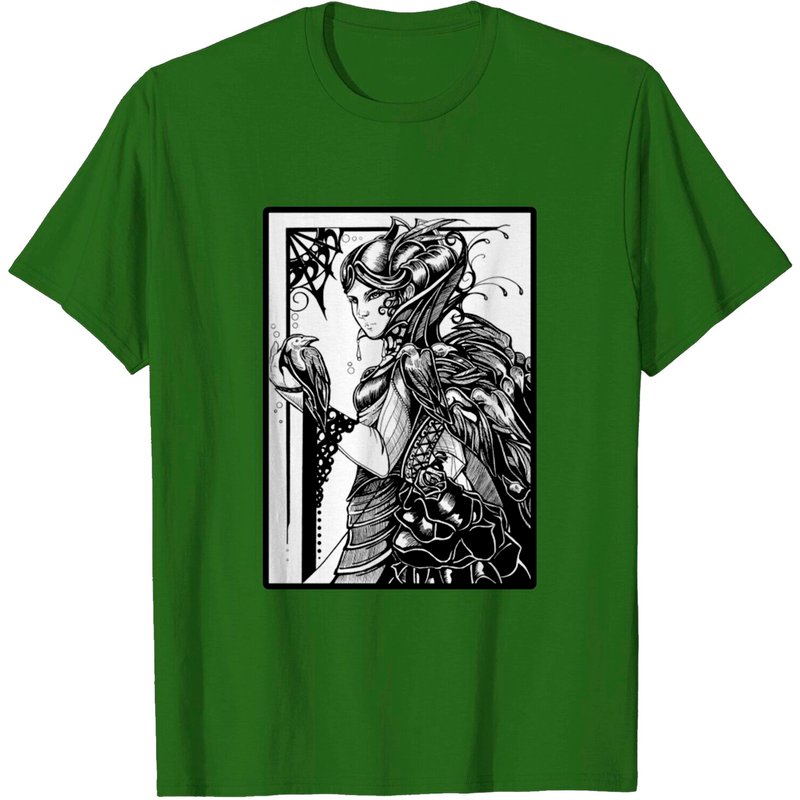 The Raven Queen Raven Fantasy Artwork Men's T-Shirt — Mens T Shirts