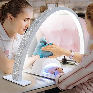 Lampe de Bureau Half Moon, Lampe LED Manucure 48W avec Dimming Continu