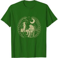 Goblincore Aesthetic Cottagecore Frog T-Shirt for Men - Khaki