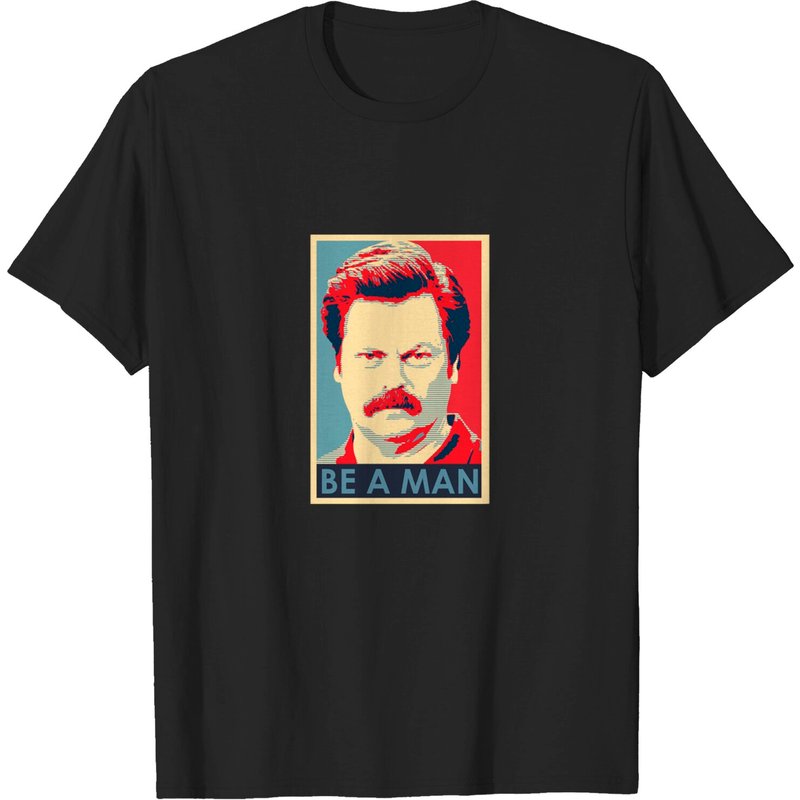 T-shirt Be A Man Ron Swanson pour hommes — T-shirts pour hommes