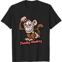 Cheeky Monkey Men's Monkey T-Shirt in Black — Mens T Shirts