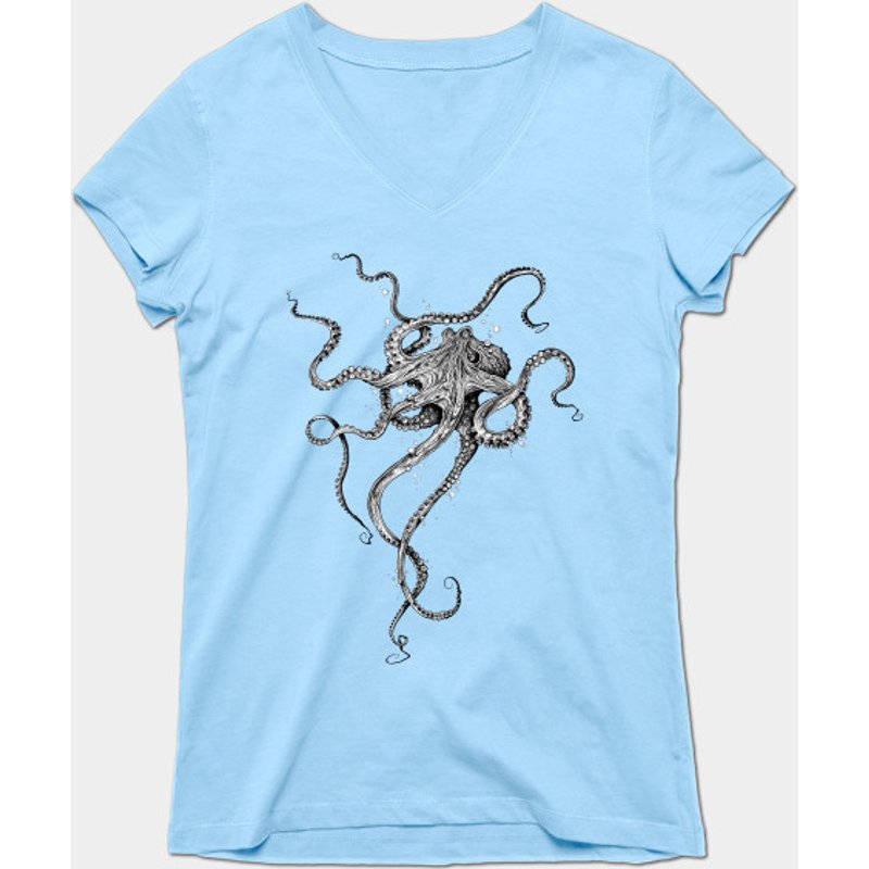 T-shirt pour hommes Octopus en noir — T-shirts pour hommes