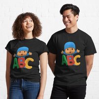 T-shirt classique Pocoyo Funny Kids pour hommes en noir — T-shirts pour hommes