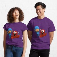T-shirt classique Pocoyo drôle pour hommes - Noir — T-shirts pour hommes