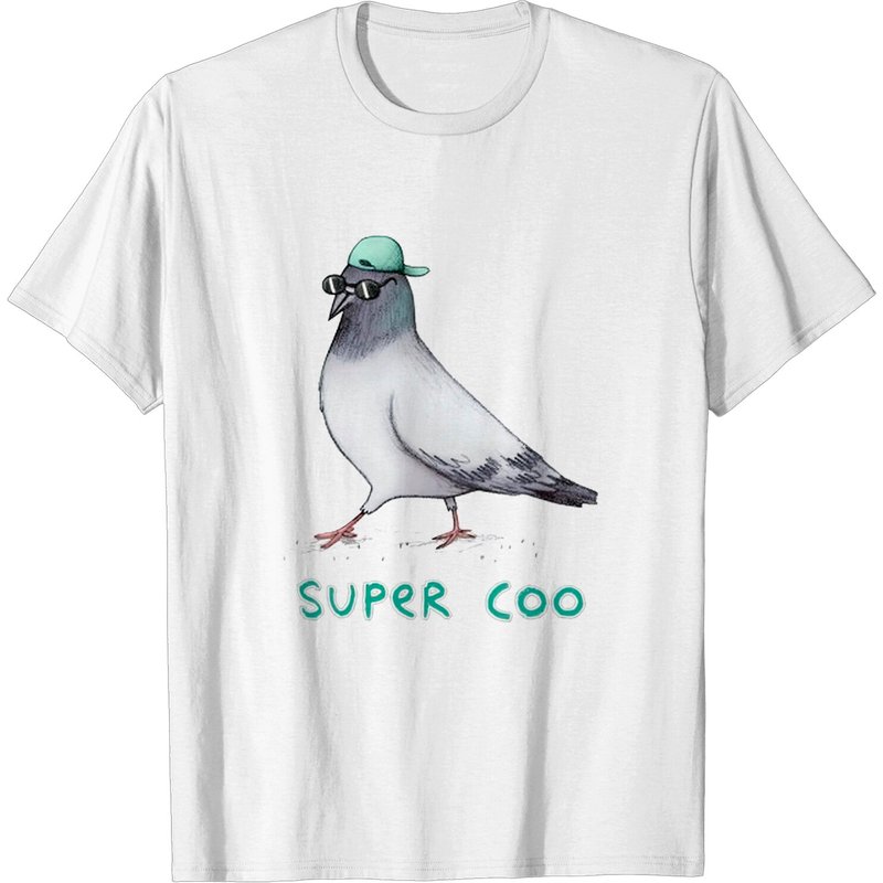 Super Coo - Pigeon T-shirt pour hommes en noir — T-shirts pour hommes