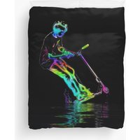 Puddle Jumping - Scooter Boy Duvet Cover — Duvet Covers