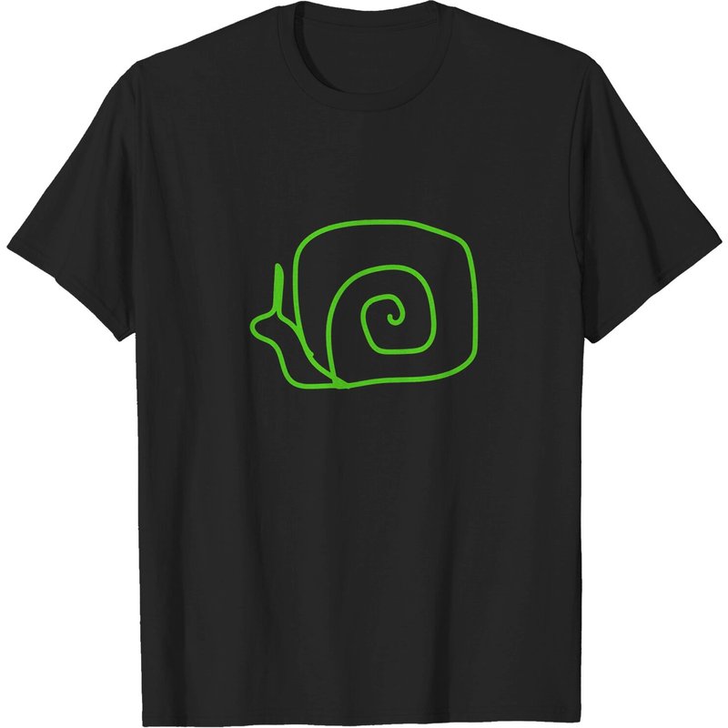T-shirt pour hommes Green Snail en noir — T-shirts pour hommes