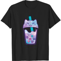 T-shirt Boba Kit-tea! Boba Tea pour hommes - Noir — T-shirts pour hommes