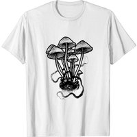 T-shirt Shrooms Champignon pour hommes en noir