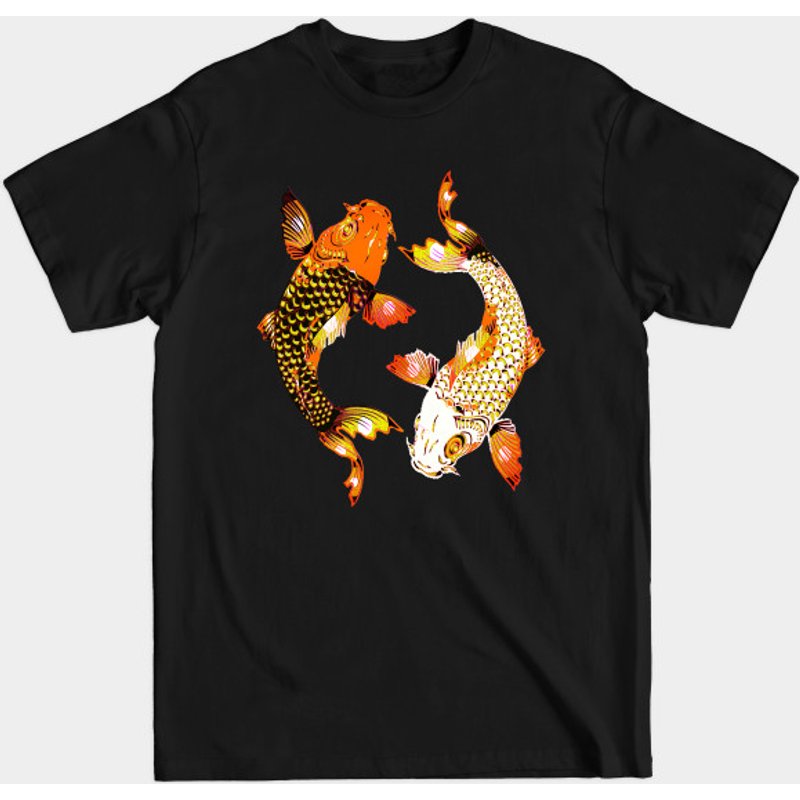 T-shirt pour hommes avec motif de carpe koi japonais Nishikigoi — T-shirts pour hommes