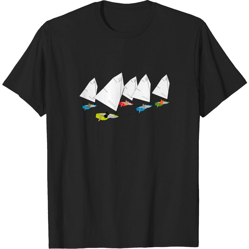 T-shirt pour hommes Optimist Sailing Dingy Cat Race — T-shirts pour hommes