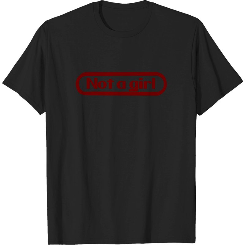 T-shirt Nonbinaire Not A Girl pour hommes en noir — T-shirts pour hommes
