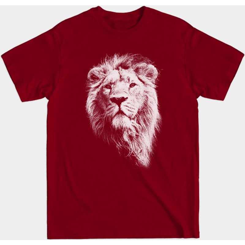 T-shirt pour hommes Lion Face en noir — T-shirts pour hommes