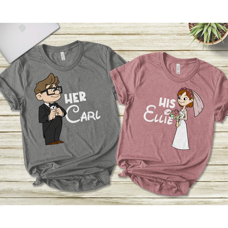 T-shirts personnalisés Her Carl And His Ellie pour hommes — T-shirts pour hommes