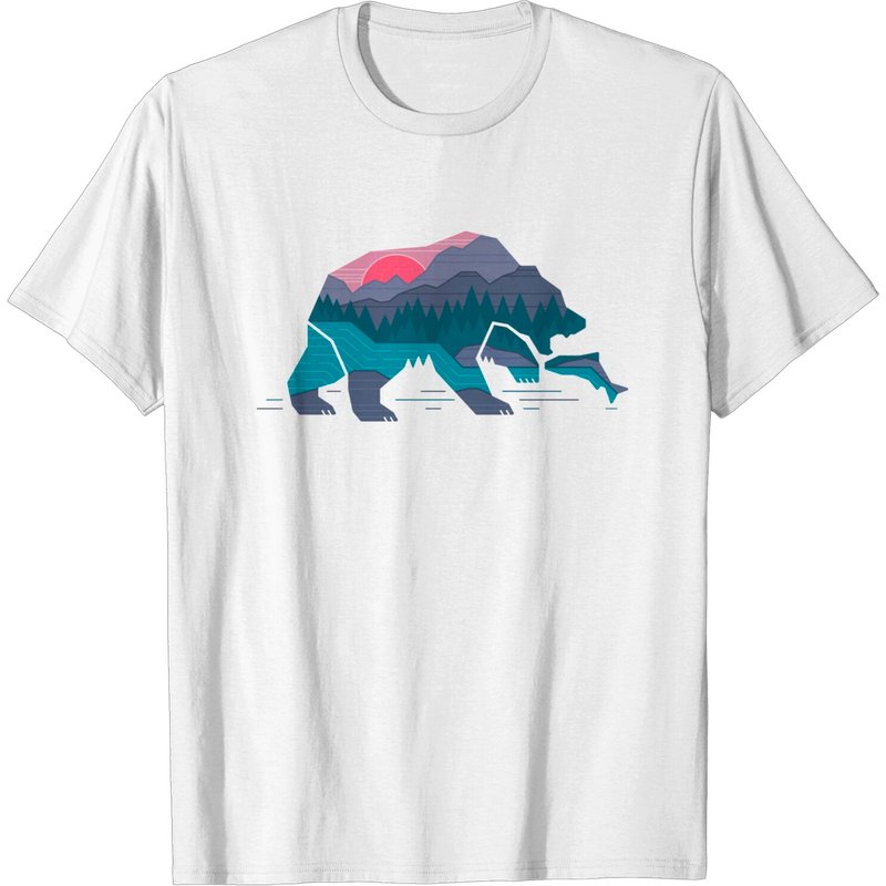 T-shirt géométrique Bear Country pour hommes — T-shirts pour hommes