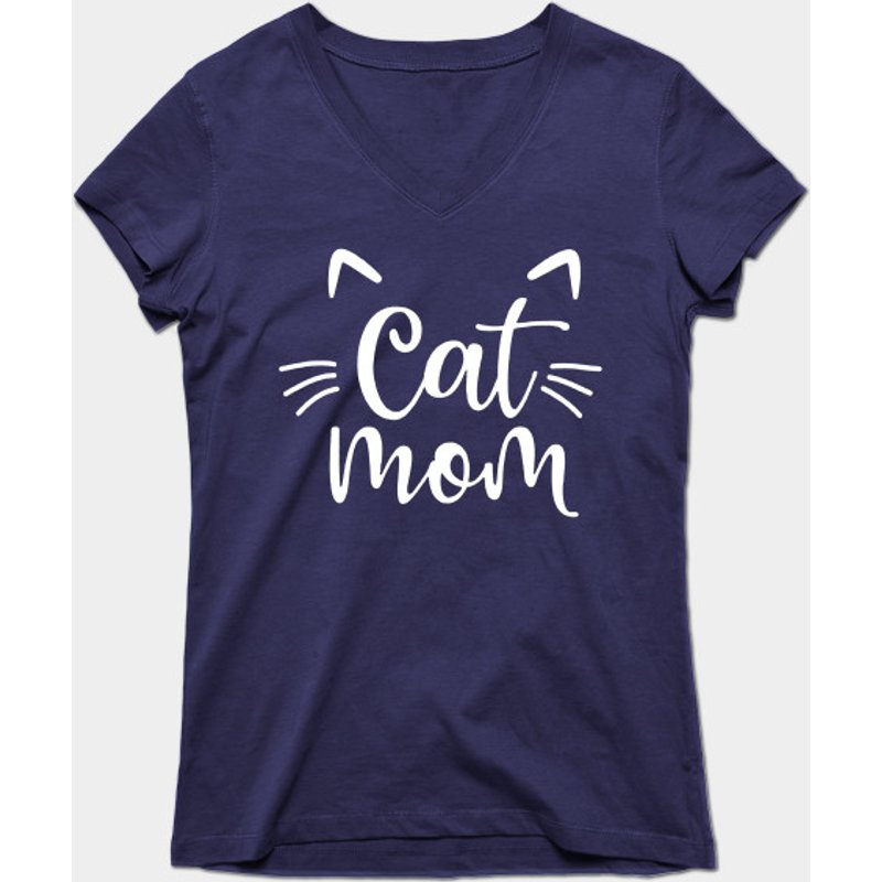 T-shirt Cat Mom pour hommes - Noir — T-shirts pour hommes