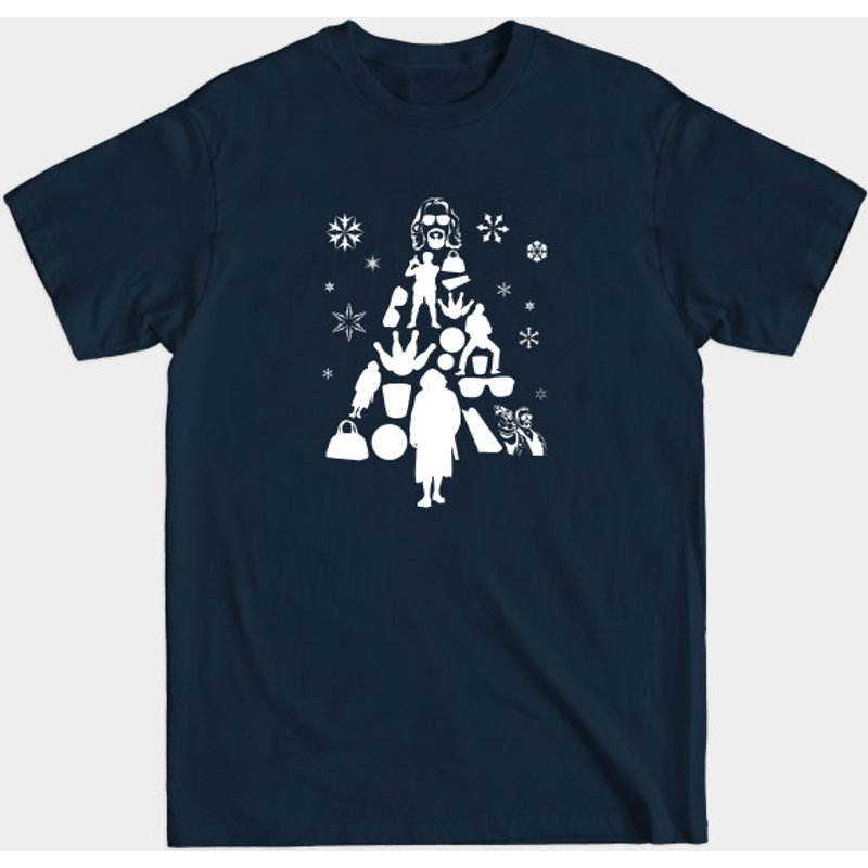 T-shirt Silhouette d'Arbre de Noël Big Lebowski — T-shirts pour hommes