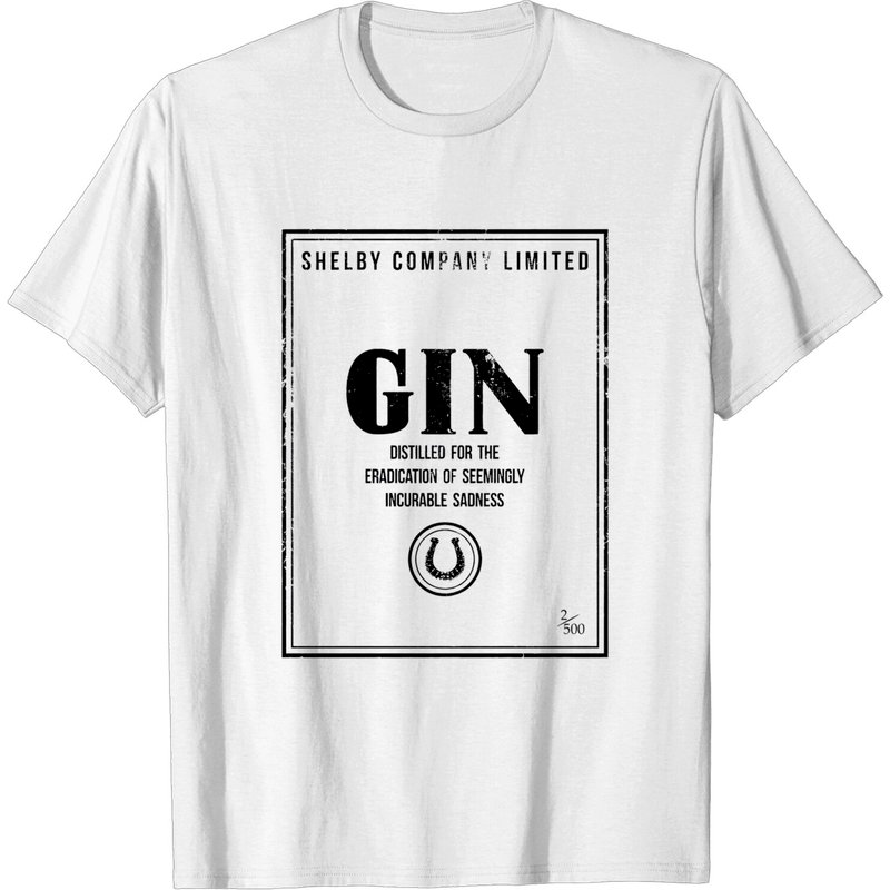 T-shirt pour hommes Shelby Company Limited Gin Label Peaky Blinders — T-shirts pour hommes