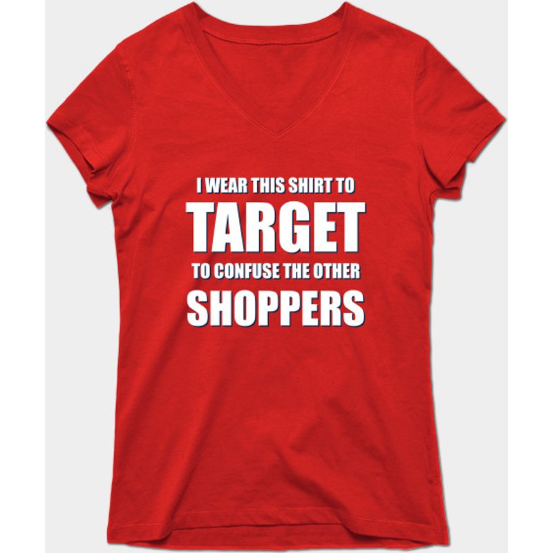 T-shirt Homme Funny Target Shopper - Noir