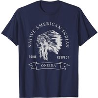 Oneida Tribe Native American Indian Pride Respect T-Shirt for Men — Mens T Shirts