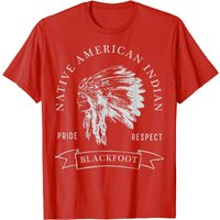 Blackfoot Tribe Native American Pride Respect Dark T-Shirt for Men — Mens T Shirts