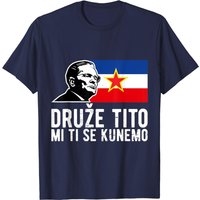 T-shirt Titos Josip Broz Tito Yougoslavie pour hommes noir