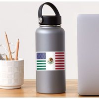Mexican-American Flag Sticker — Stickers & Decals